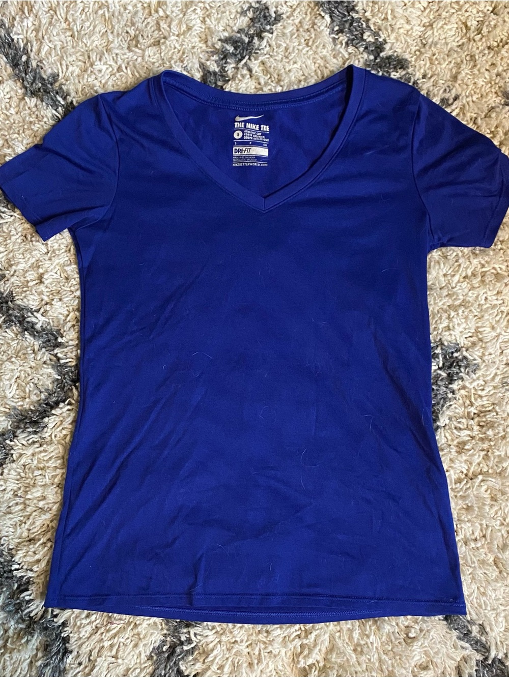 Nike Dri-FIT V-Neck T-Shirt—Blue
